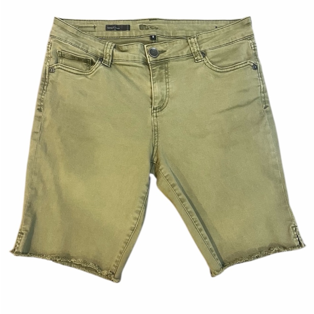 KUT from the Kloth Natalie Bermuda Shorts‎ Olive Green – Size 8